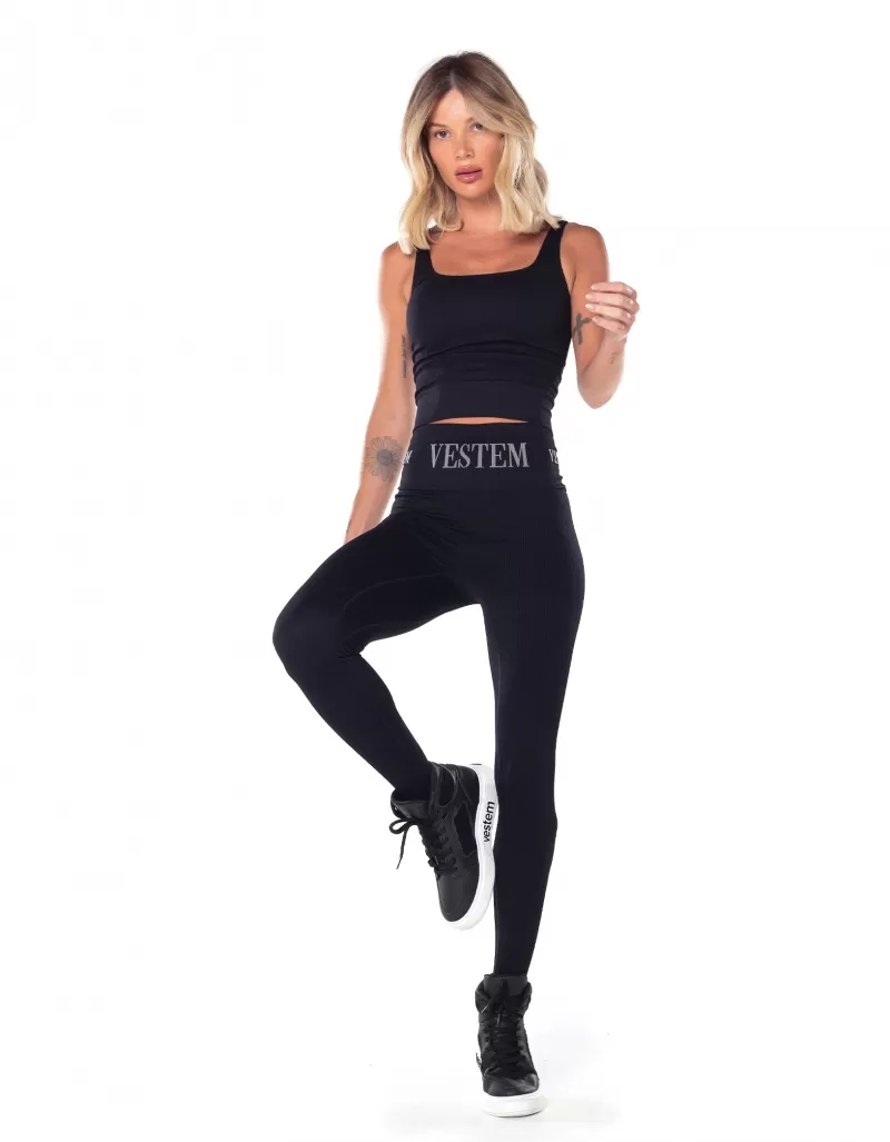 Vestem - Tank Shirt Cropped Seamless Elis Preto - REG763.V25.C0002 Vestem - Tank Shirt Cropped Seamless Elis Preto - REG763.V25.C0002