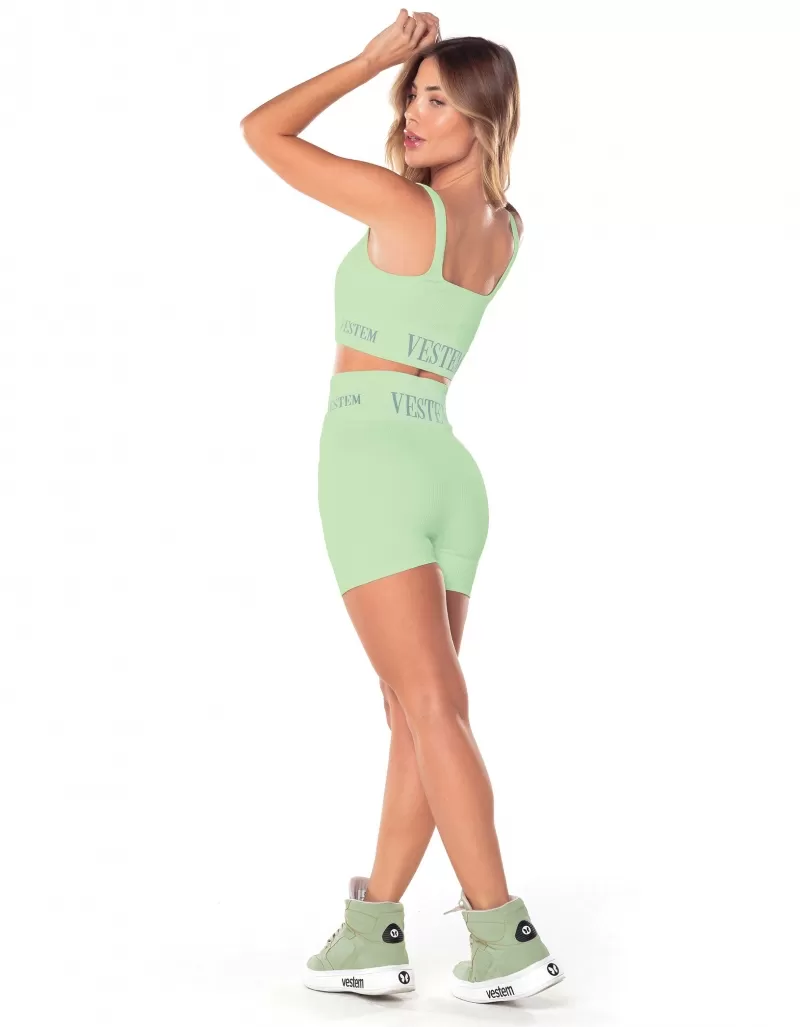Vestem - Mint Green Elis Seamless Shorts - SH577.V25.C0280 Vestem - Mint Green Elis Seamless Shorts - SH577.V25.C0280