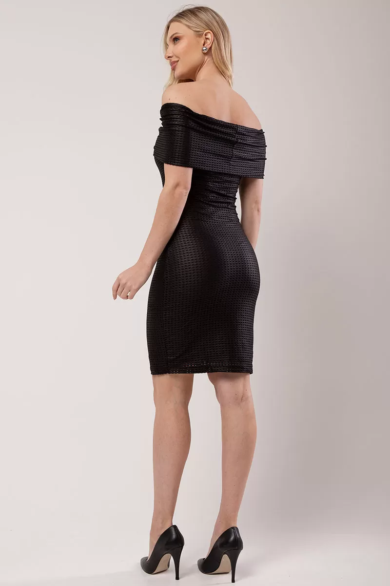 Miss Misses - Dress Miss Misses Laise Shoulder to Shoulder Black - 80556PRETO Miss Misses - Dress Miss Misses Laise Shoulder to Shoulder Black - 80556PRETO