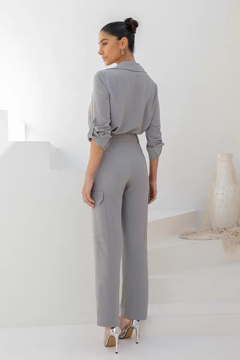 Dot Clothing - Set Dot Clothing Aline Alfaiataria Gray - 2448CINZA Dot Clothing - Set Dot Clothing Aline Alfaiataria Gray - 2448CINZA