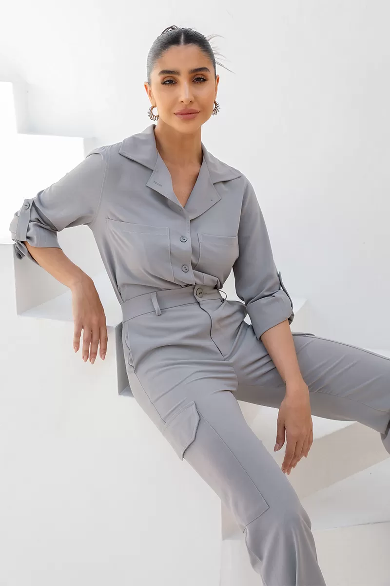 Dot Clothing - Set Dot Clothing Aline Alfaiataria Gray - 2448CINZA Dot Clothing - Set Dot Clothing Aline Alfaiataria Gray - 2448CINZA