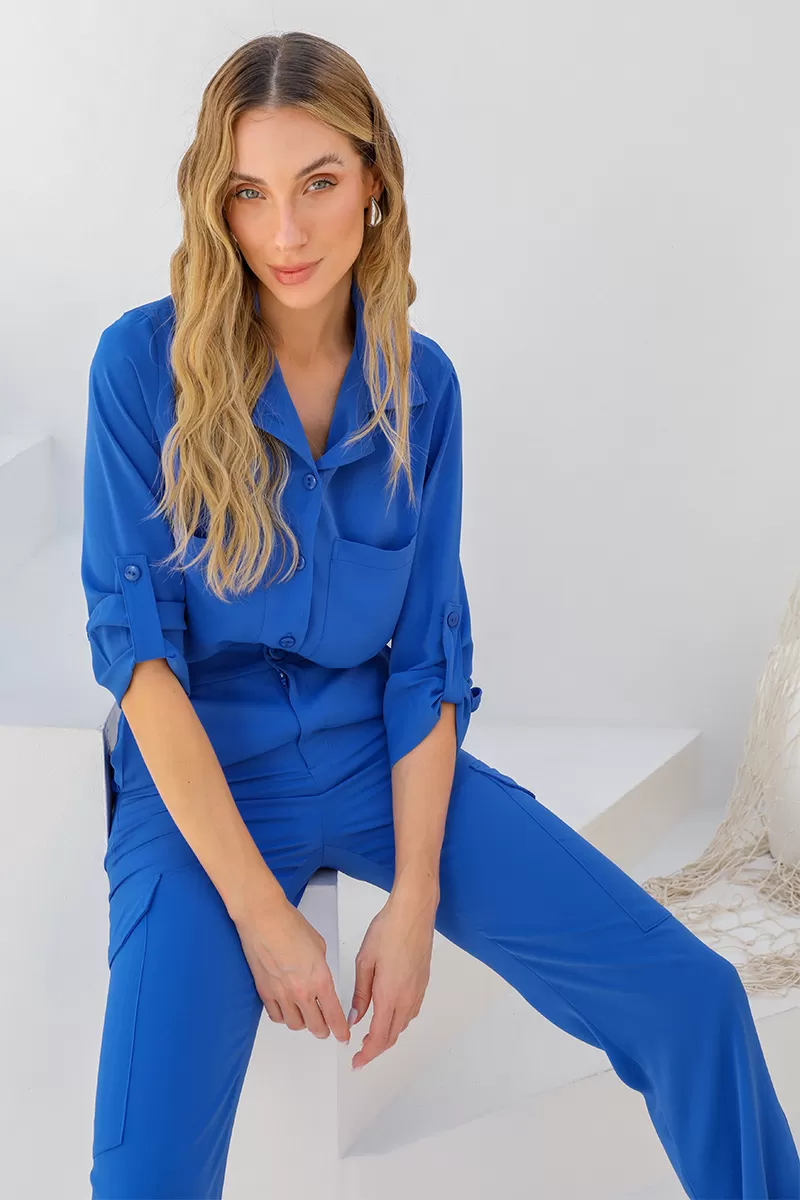 Dot Clothing - Set Dot Clothing Aline Alfaiataria Azul - 2448AZUL Dot Clothing - Set Dot Clothing Aline Alfaiataria Azul - 2448AZUL