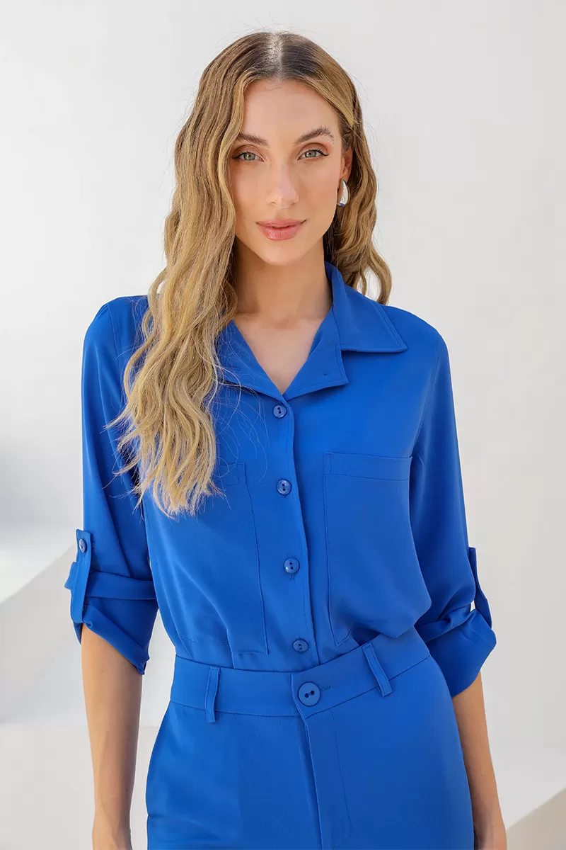 Dot Clothing - Set Dot Clothing Aline Alfaiataria Azul - 2448AZUL Dot Clothing - Set Dot Clothing Aline Alfaiataria Azul - 2448AZUL