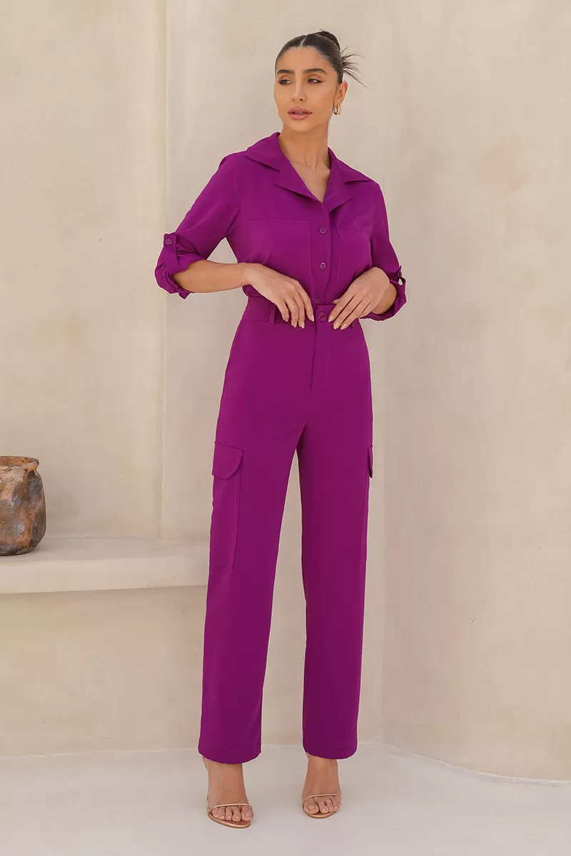 Dot Clothing - Set Dot Clothing Aline Alfaiataria Fuchsia - 2448FUCSIA