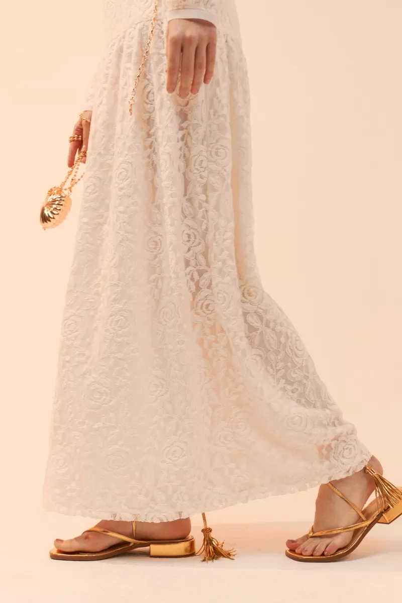 Hidrogênio - LONGUETTI LACE SKIRT WITH OFF-WHITE BRIDGE - 20091018 Hidrogênio - LONGUETTI LACE SKIRT WITH OFF-WHITE BRIDGE - 20091018