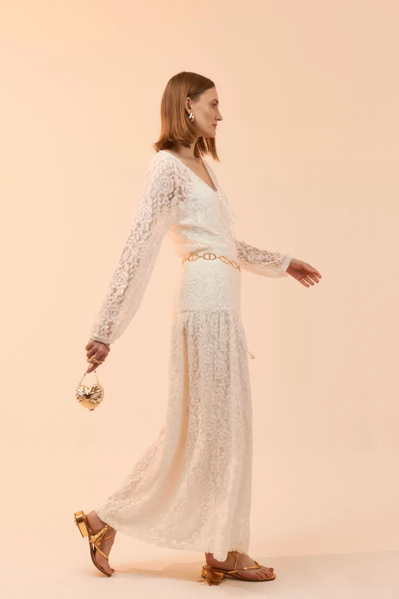 Hidrogênio - LONGUETTI LACE SKIRT WITH OFF-WHITE BRIDGE - 20091018 Hidrogênio - LONGUETTI LACE SKIRT WITH OFF-WHITE BRIDGE - 20091018