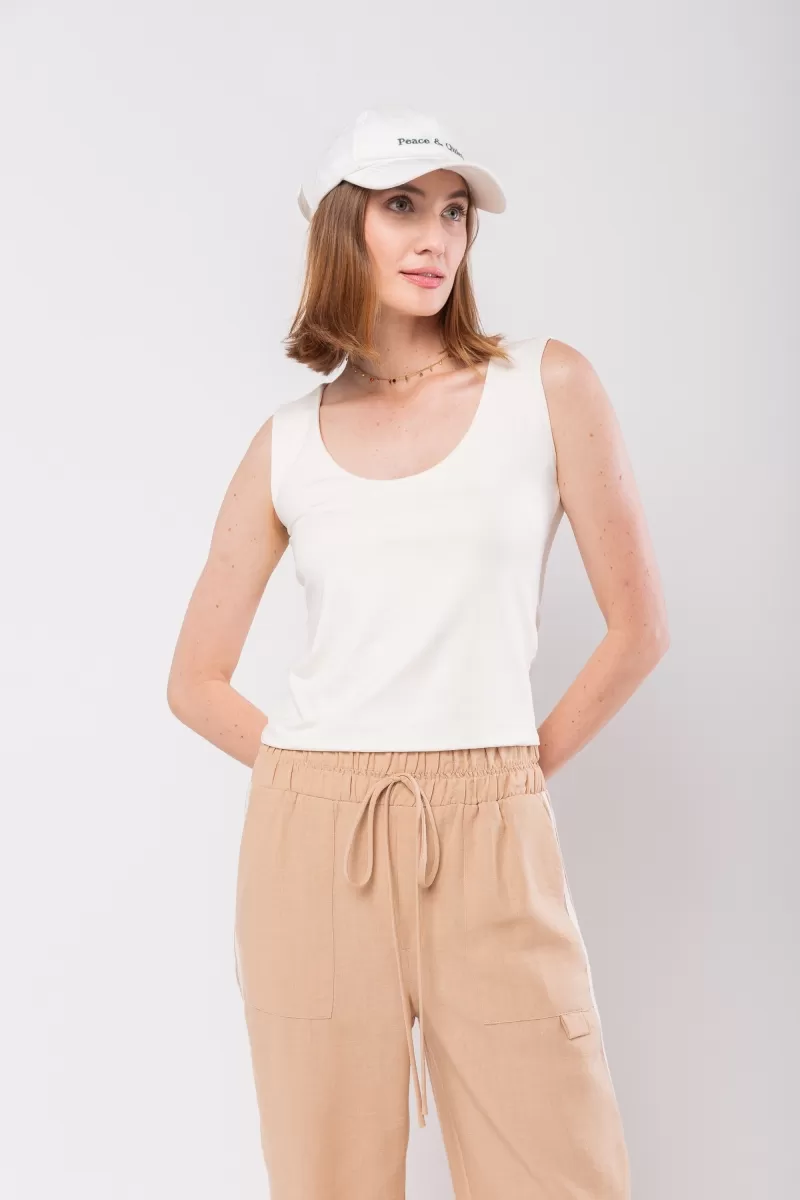 Hidrogênio - OFF WHITE DOUBLE FRONT WIDE STRAP TANK TOP - 20062018 Hidrogênio - OFF WHITE DOUBLE FRONT WIDE STRAP TANK TOP - 20062018