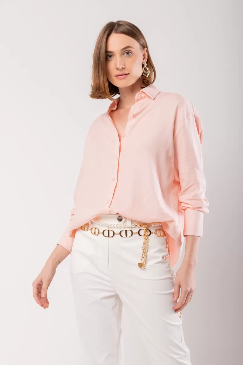 Hidrogênio - OVERSIZED LINEN MERINGUE MIX SHIRT - 20040552 Hidrogênio - OVERSIZED LINEN MERINGUE MIX SHIRT - 20040552