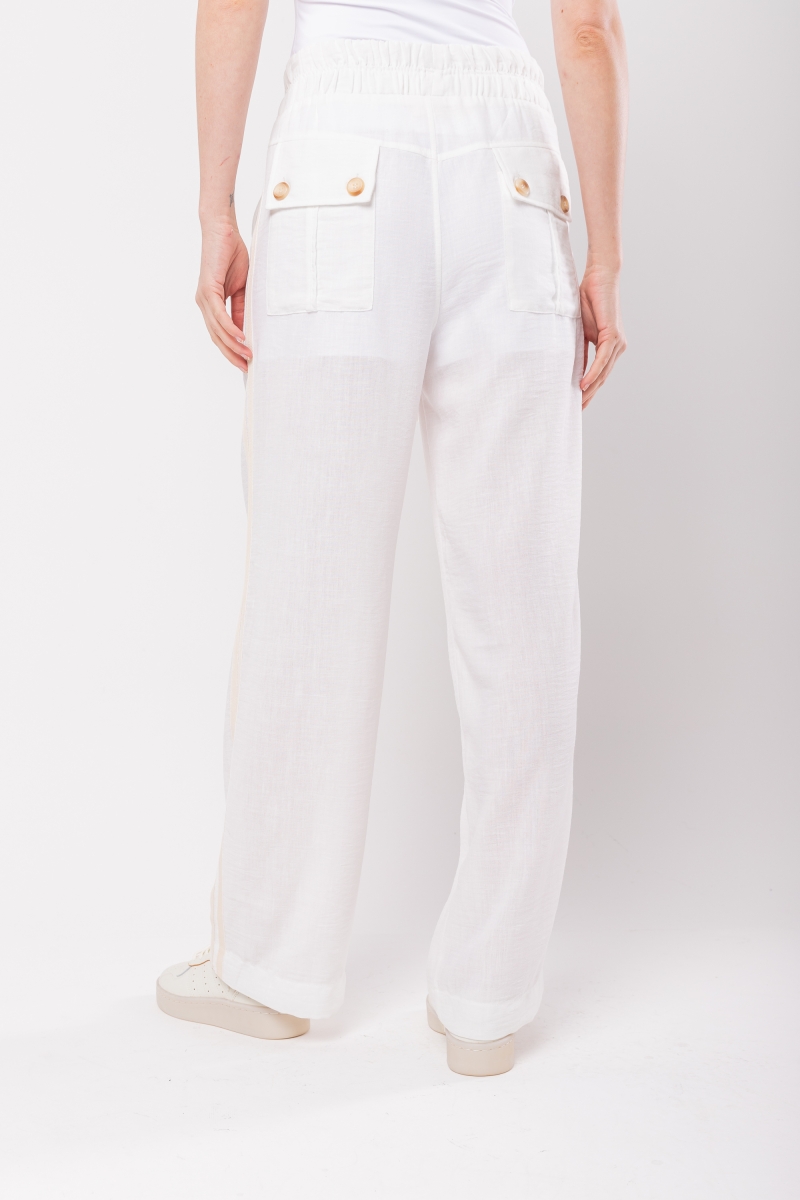 Hidrogênio - OLGA OFF WHITE STRAIGHT PANTS - 19843018 Hidrogênio - OLGA OFF WHITE STRAIGHT PANTS - 19843018