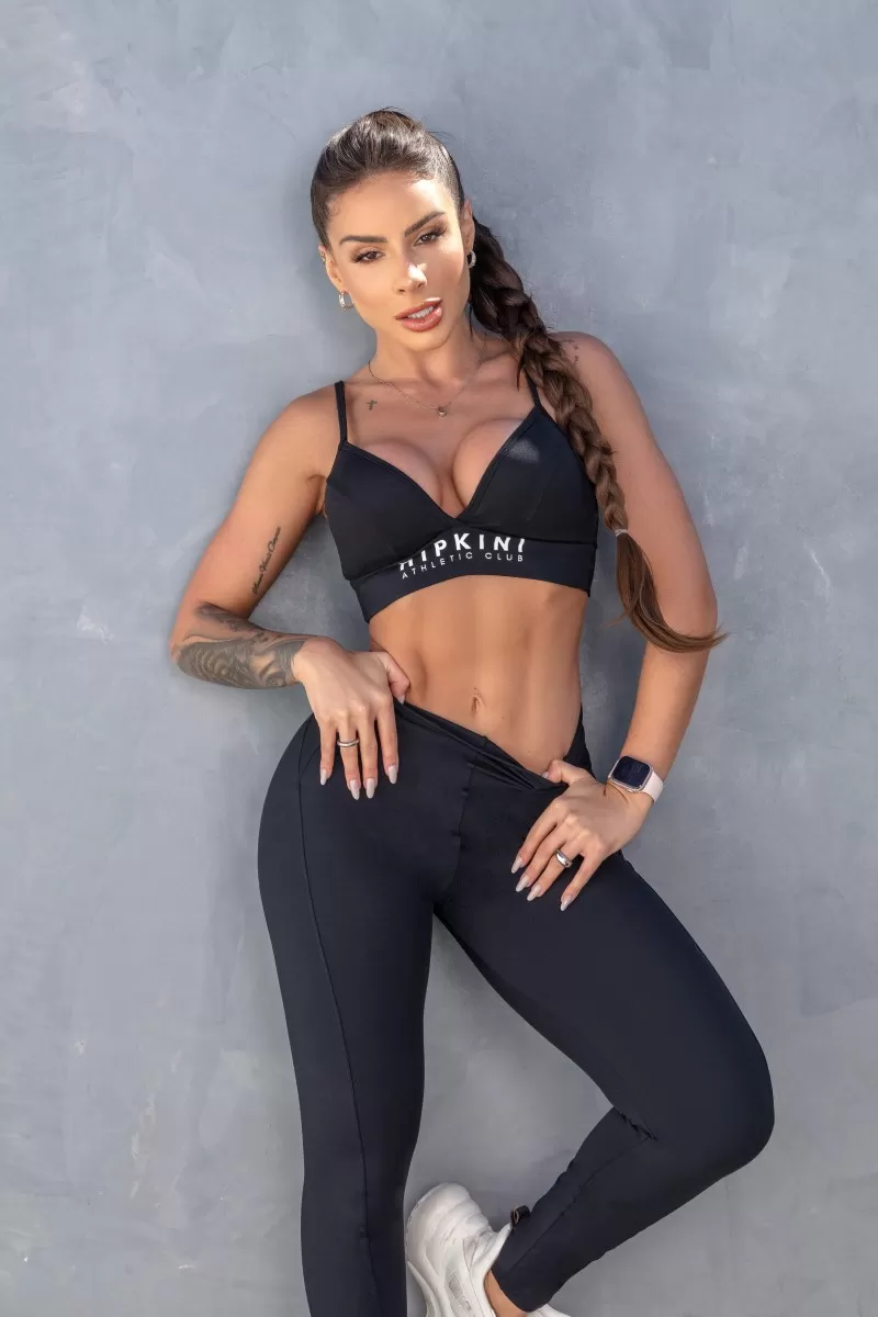 Hipkini - Black Movement Leggings with Silk on the waistband - 33330679