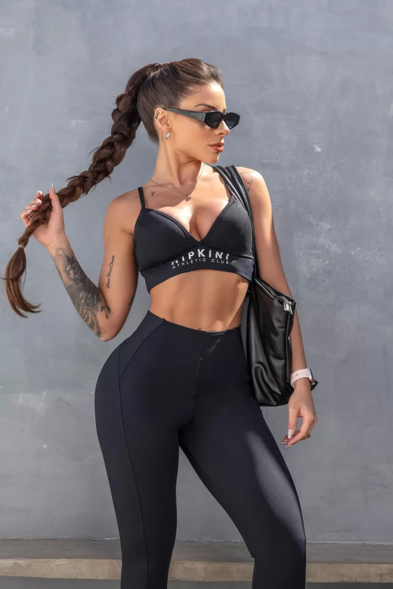 Hipkini - Black Movement Leggings with Silk on the waistband - 33330679