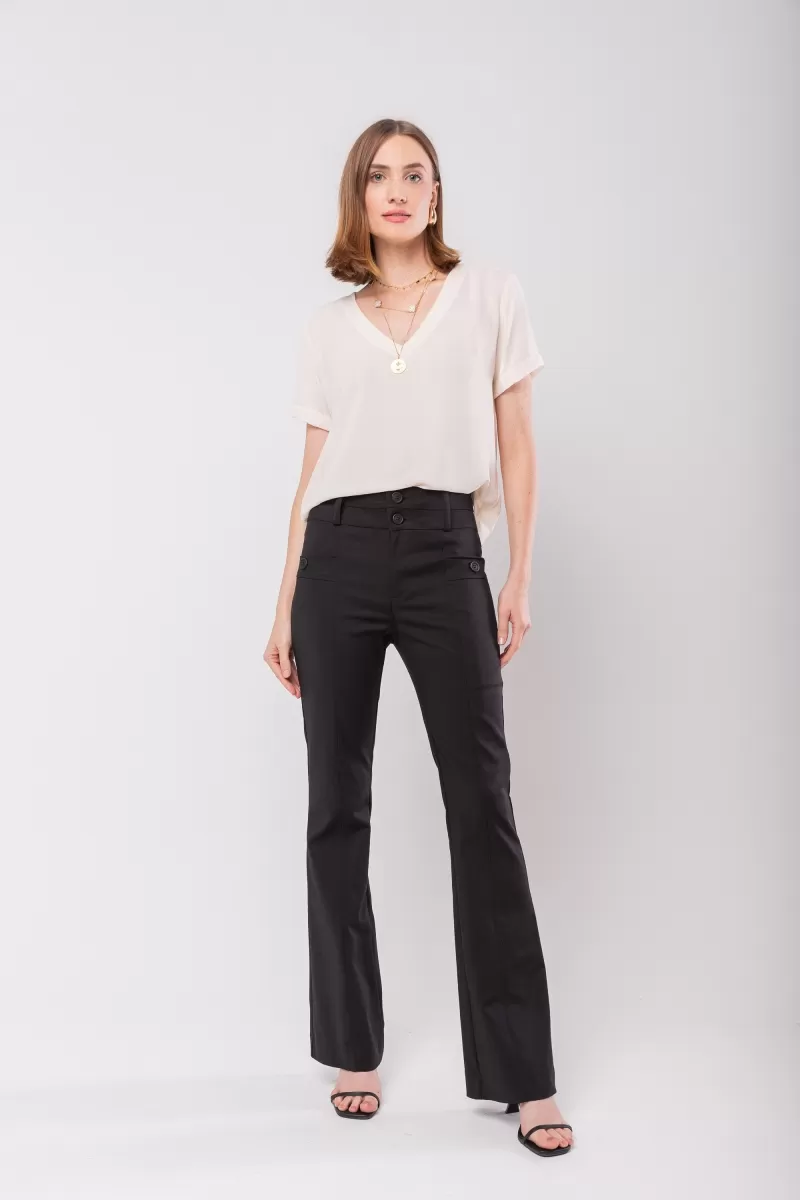 Hidrogênio - SUZANA FLARE PANTS BLACK - 20017001 Hidrogênio - SUZANA FLARE PANTS BLACK - 20017001