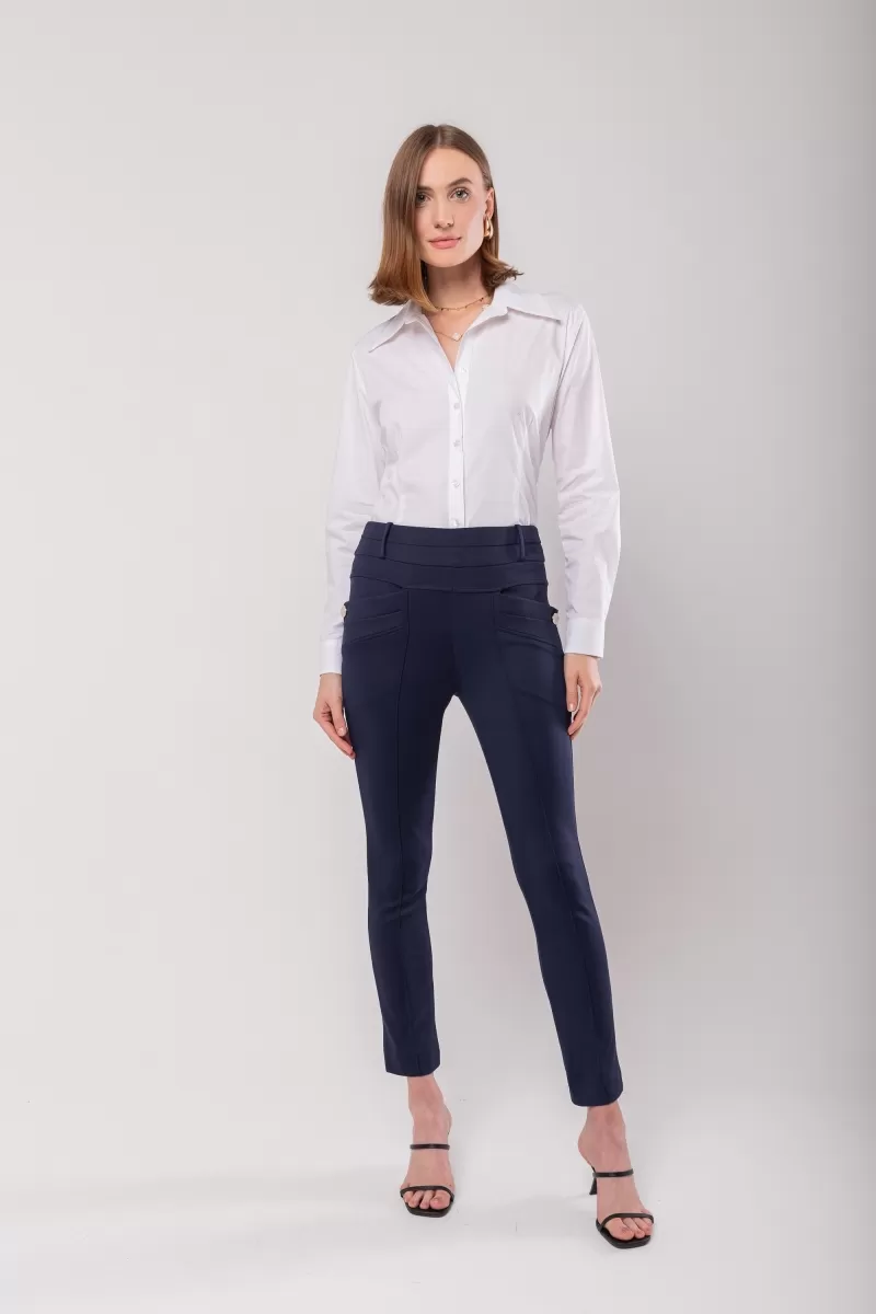 Hidrogênio - FISHERMAN PANTS WITH TWO FRONT LAPELS NAVY COLOR - 20122004 Hidrogênio - FISHERMAN PANTS WITH TWO FRONT LAPELS NAVY COLOR - 20122004