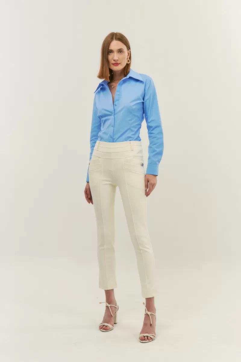 Hidrogênio - OFF WHITE FISHERMAN PANTS WITH TWO FRONT LAPELS - 20122018 Hidrogênio - OFF WHITE FISHERMAN PANTS WITH TWO FRONT LAPELS - 20122018