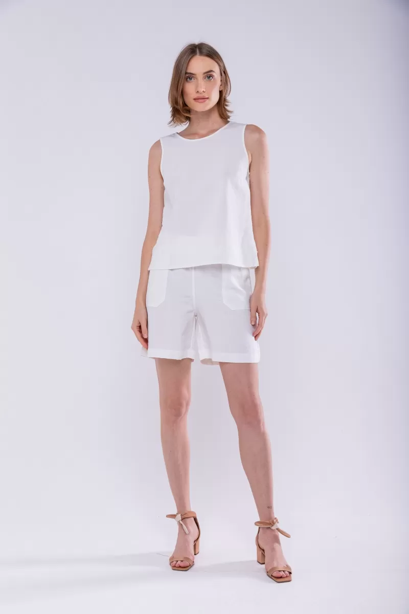 Hidrogênio - OFF-WHITE VISLINHO BERMUDA WITH ELASTIC RIBBON - 19929018