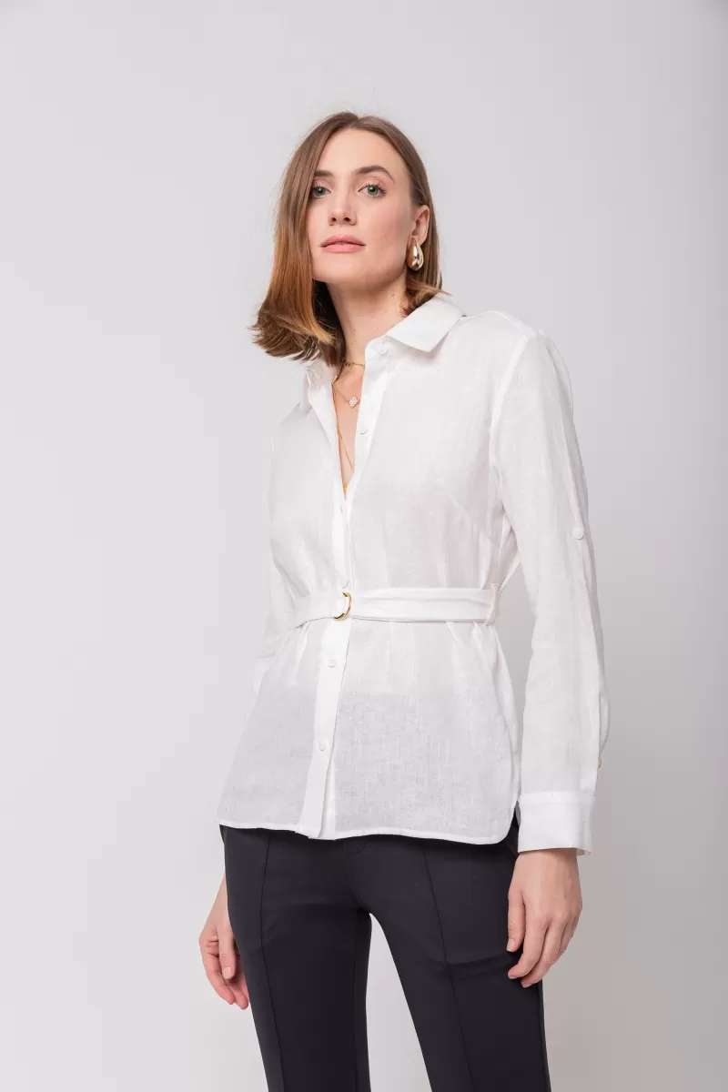 Hidrogênio - 100% LINEN SHIRT WITH OFF WHITE BELT - 20021018 Hidrogênio - 100% LINEN SHIRT WITH OFF WHITE BELT - 20021018