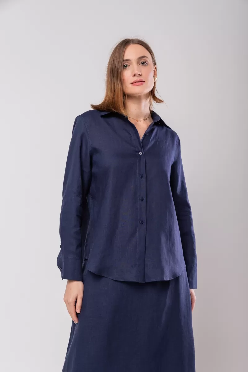 Hidrogênio - 100% NAVY LINEN SHIRT - 19887004 Hidrogênio - 100% NAVY LINEN SHIRT - 19887004