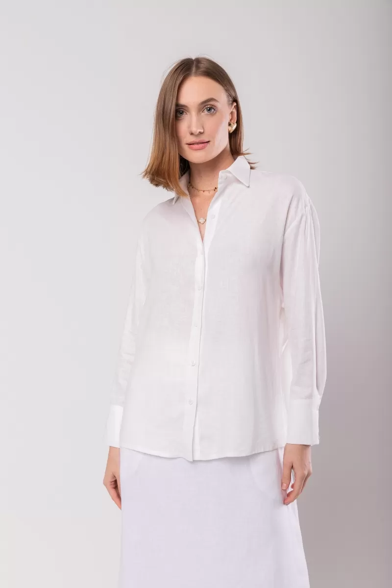 Hidrogênio - 100% WHITE LINEN SHIRT - 19887002 Hidrogênio - 100% WHITE LINEN SHIRT - 19887002