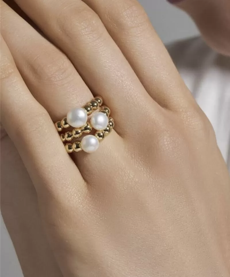 Mikabe - Natural Pearl Ring - T 22 - MK1940