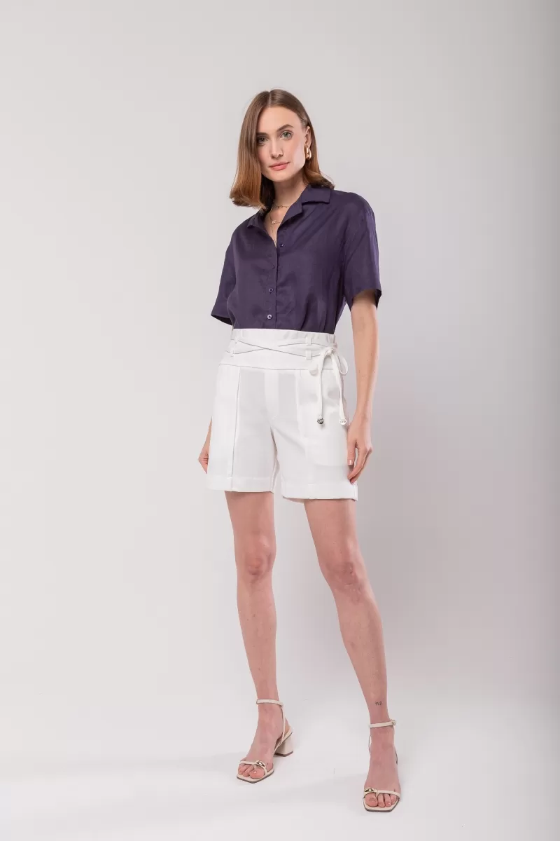 Hidrogênio - NAVY PURE LINEN SHORT SLEEVE SHIRT - 20037004 Hidrogênio - NAVY PURE LINEN SHORT SLEEVE SHIRT - 20037004