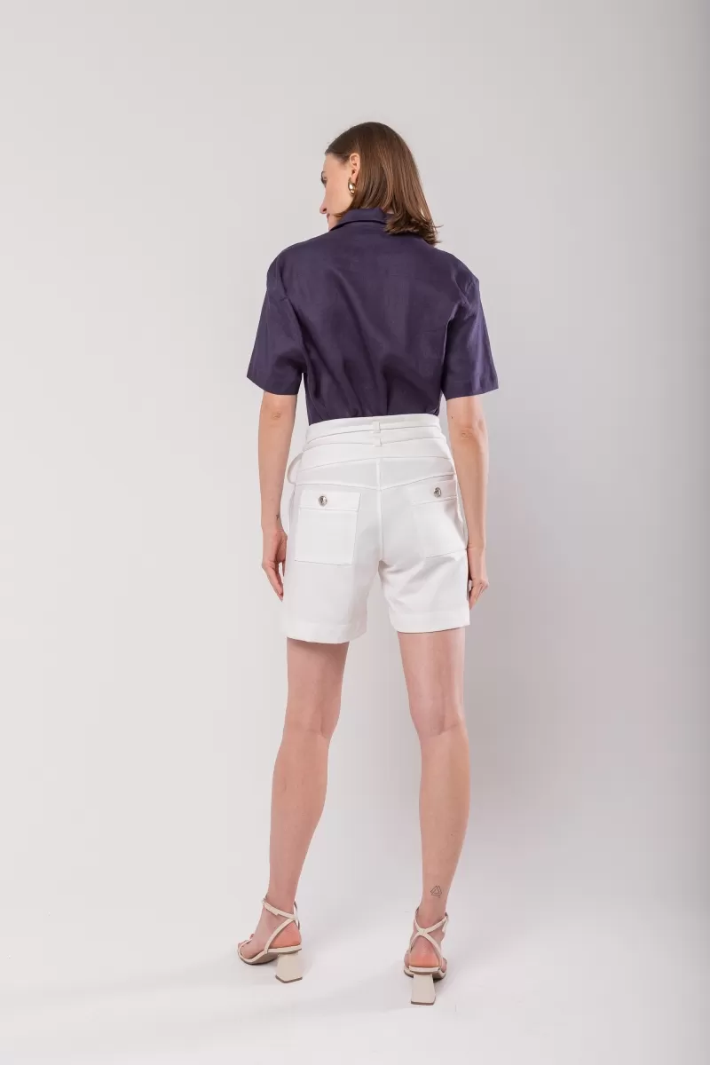 Hidrogênio - NAVY PURE LINEN SHORT SLEEVE SHIRT - 20037004 Hidrogênio - NAVY PURE LINEN SHORT SLEEVE SHIRT - 20037004