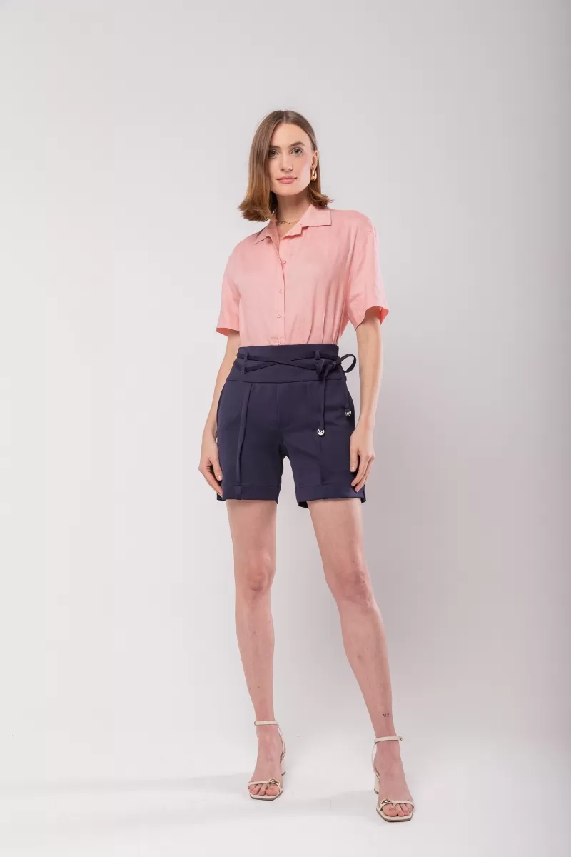 Hidrogênio - PINK PURE LINEN SHORT SLEEVE SHIRT - 20037021 Hidrogênio - PINK PURE LINEN SHORT SLEEVE SHIRT - 20037021