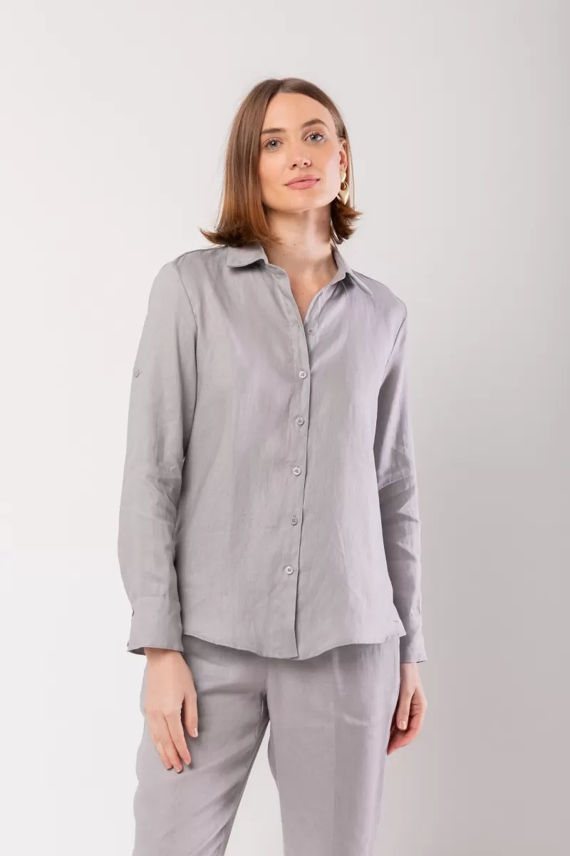 Hidrogênio - 100% GREY LINEN SHIRT - 20059030 Hidrogênio - 100% GREY LINEN SHIRT - 20059030