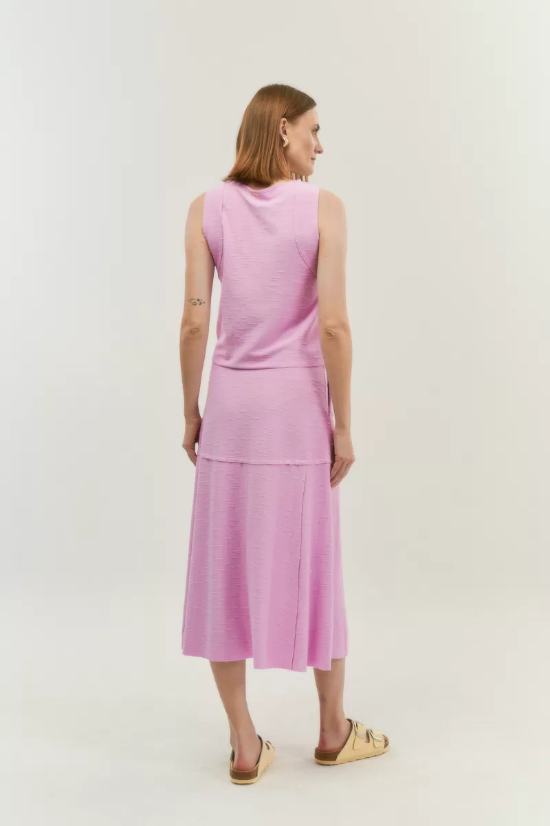 Hidrogênio - RED BLACK THREADS MIDI FLARE SKIRT - 19805555 Hidrogênio - RED BLACK THREADS MIDI FLARE SKIRT - 19805555