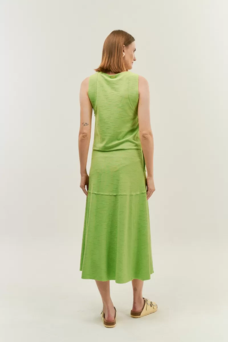 Hidrogênio - LIGHT GREEN EVASE MIDI THREAD SKIRT - 19805462 Hidrogênio - LIGHT GREEN EVASE MIDI THREAD SKIRT - 19805462
