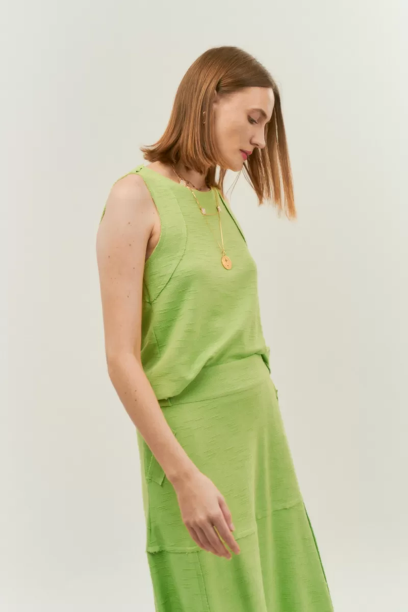 Hidrogênio - LIGHT GREEN YARN TANK TOP - 19806462 Hidrogênio - LIGHT GREEN YARN TANK TOP - 19806462