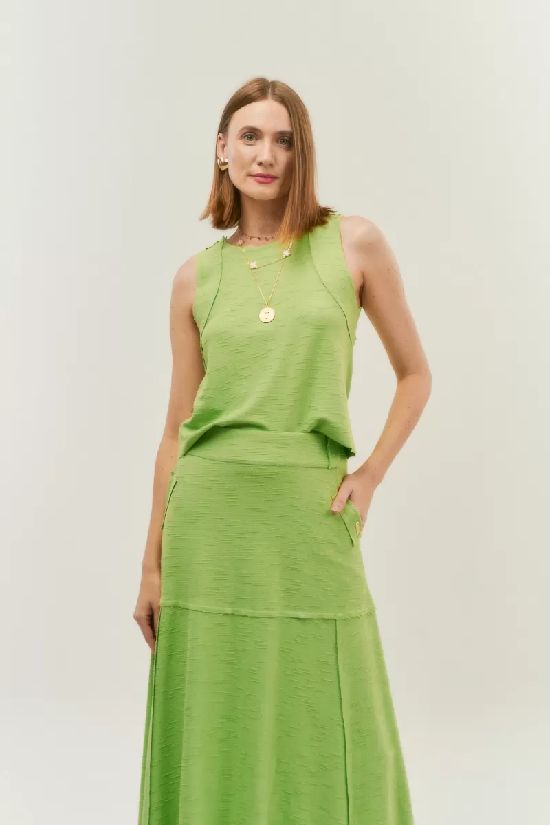 Hidrogênio - LIGHT GREEN YARN TANK TOP - 19806462 Hidrogênio - LIGHT GREEN YARN TANK TOP - 19806462
