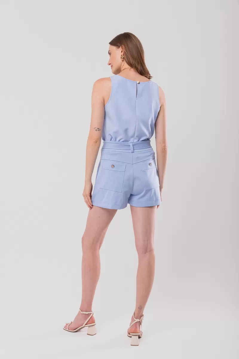 Hidrogênio - LIGHT BLUE SKIRT SHORTS WITH BELT - 19860078 Hidrogênio - LIGHT BLUE SKIRT SHORTS WITH BELT - 19860078