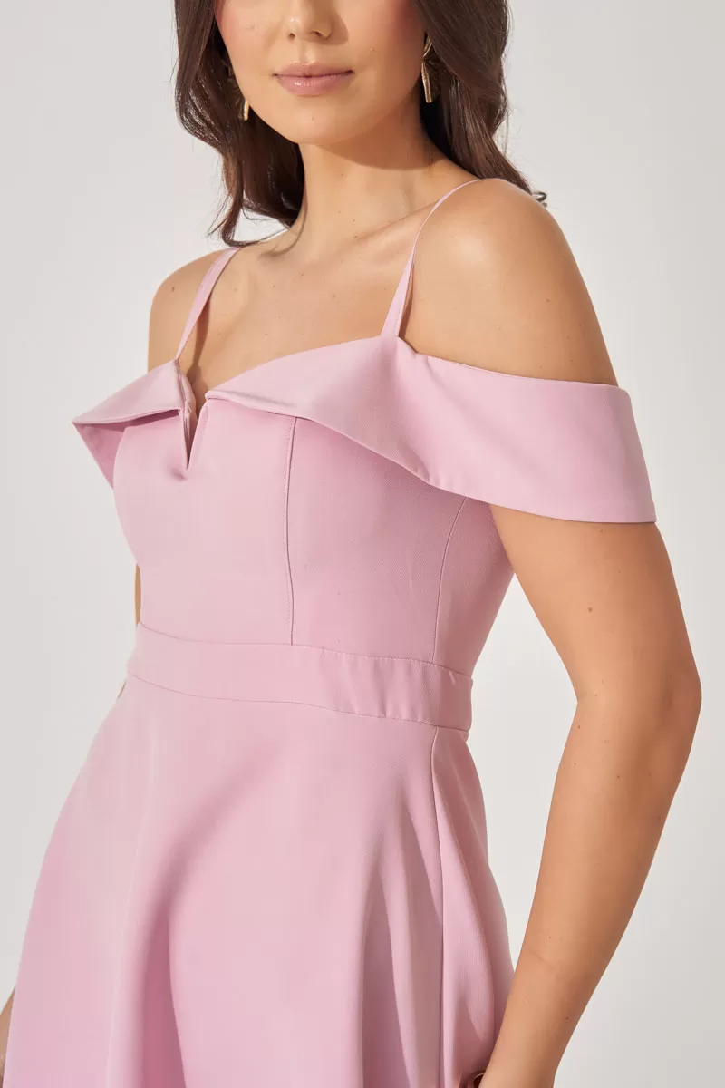 Miss Misses - Dress Miss Misses Midi workout wheeldo Flavia Shoulder to Shoulder Pink - 54294ROSA Miss Misses - Dress Miss Misses Midi workout wheeldo Flavia Shoulder to Shoulder Pink - 54294ROSA