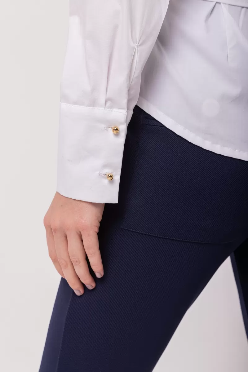 Hidrogênio - CACHEUR SHIRT WITH LONG MG COLLAR AND WHITE STRIPE - 20144002 Hidrogênio - CACHEUR SHIRT WITH LONG MG COLLAR AND WHITE STRIPE - 20144002