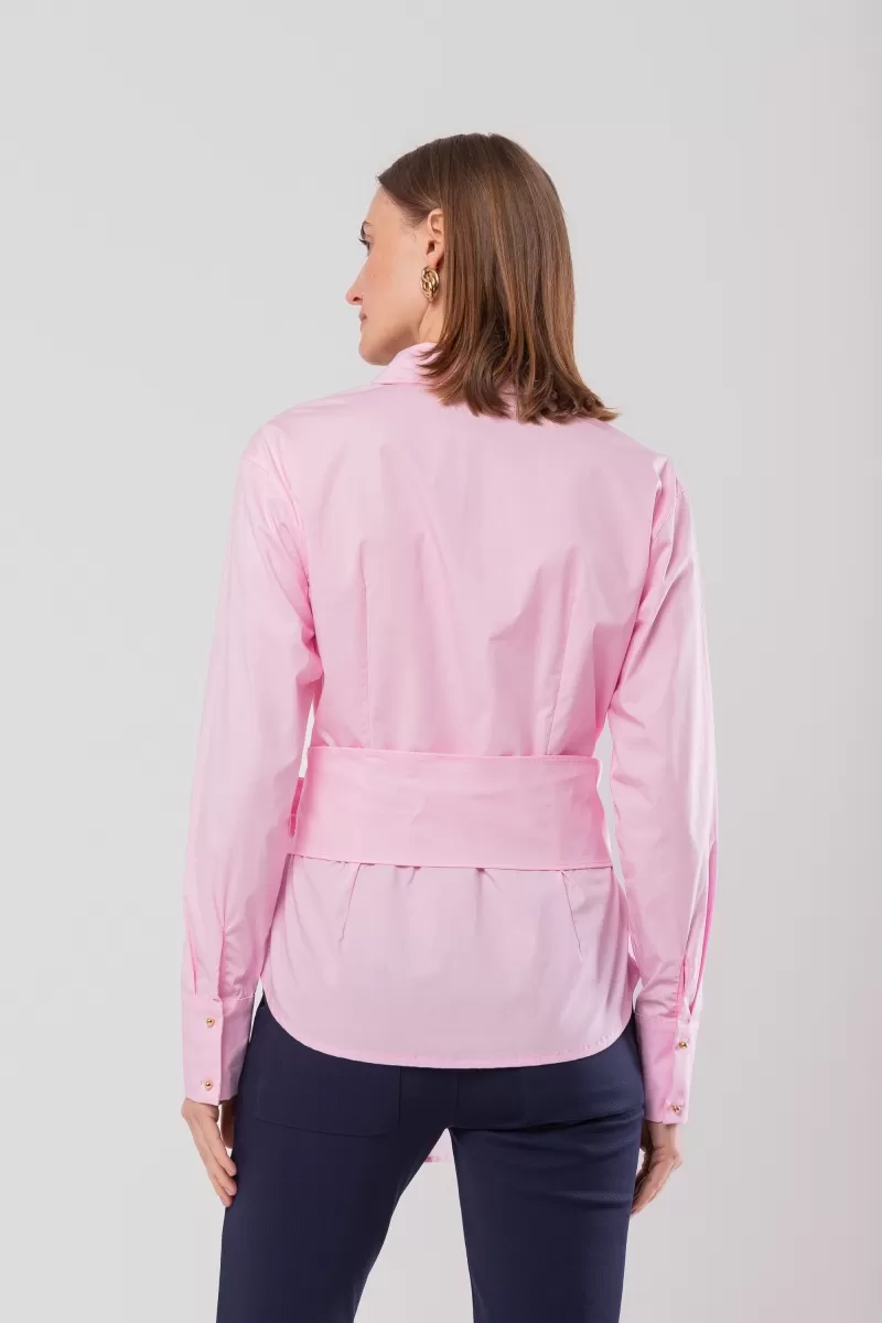 Hidrogênio - CACHEUR SHIRT WITH LONG MG COLLAR AND PINK STRIP - 20144021 Hidrogênio - CACHEUR SHIRT WITH LONG MG COLLAR AND PINK STRIP - 20144021