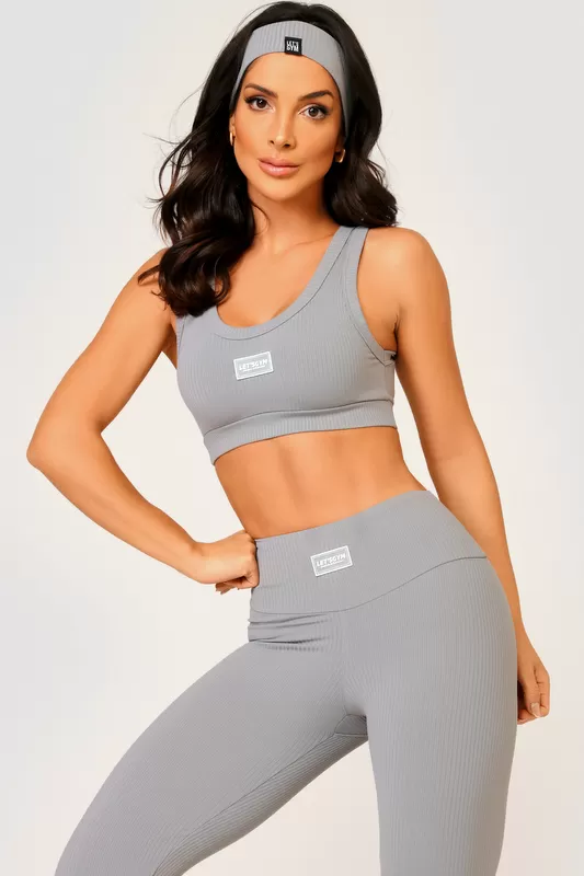 Lets Gym - Comfort Rib Graphite Leggings - 2493GF Lets Gym - Comfort Rib Graphite Leggings - 2493GF