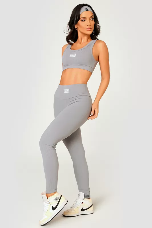 Lets Gym - Comfort Rib Graphite Leggings - 2493GF Lets Gym - Comfort Rib Graphite Leggings - 2493GF