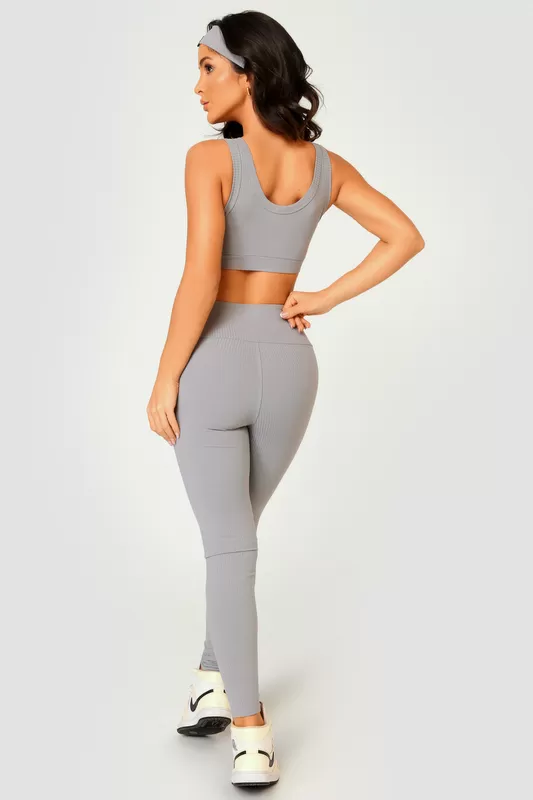 Lets Gym - Comfort Rib Graphite Leggings - 2493GF Lets Gym - Comfort Rib Graphite Leggings - 2493GF