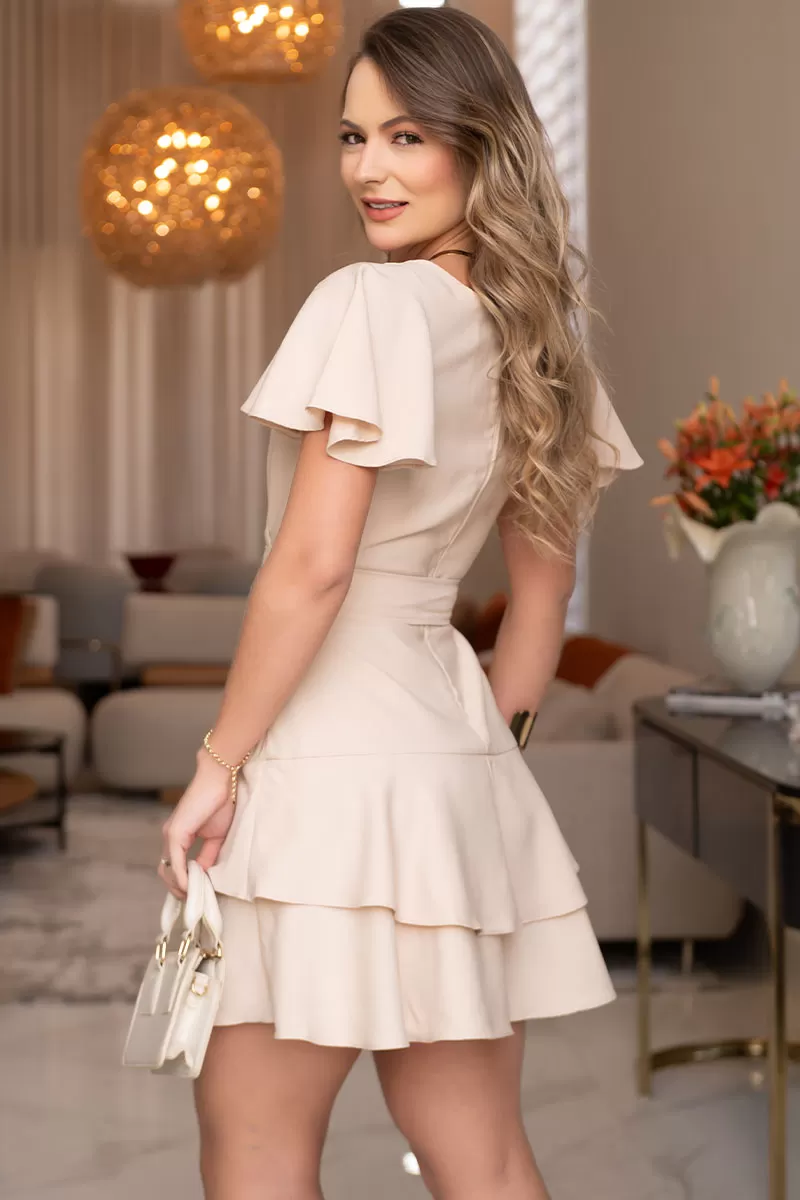 Miss Misses - Dress Miss Misses Sara Beige - 54309BEGE Miss Misses - Dress Miss Misses Sara Beige - 54309BEGE