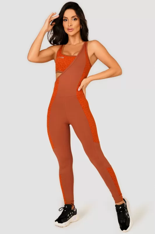 Lets Gym - Wild Ochre Jumpsuit - 2508OC Lets Gym - Wild Ochre Jumpsuit - 2508OC
