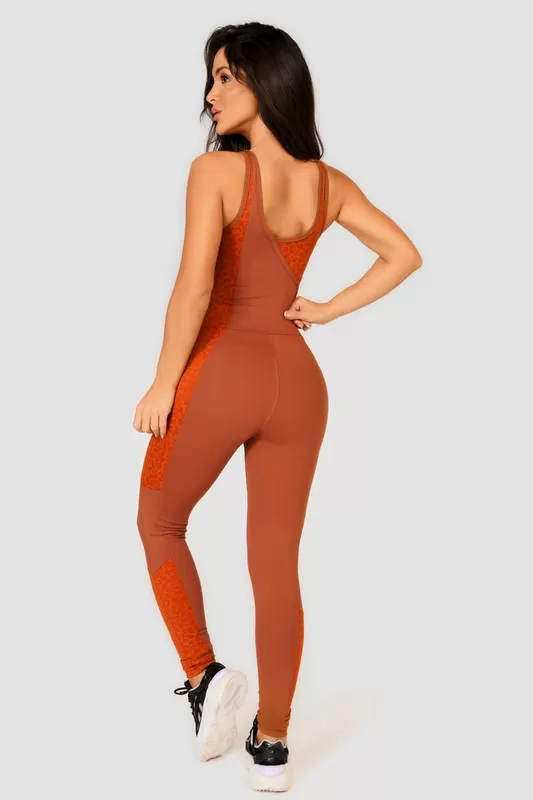 Lets Gym - Wild Ochre Jumpsuit - 2508OC Lets Gym - Wild Ochre Jumpsuit - 2508OC