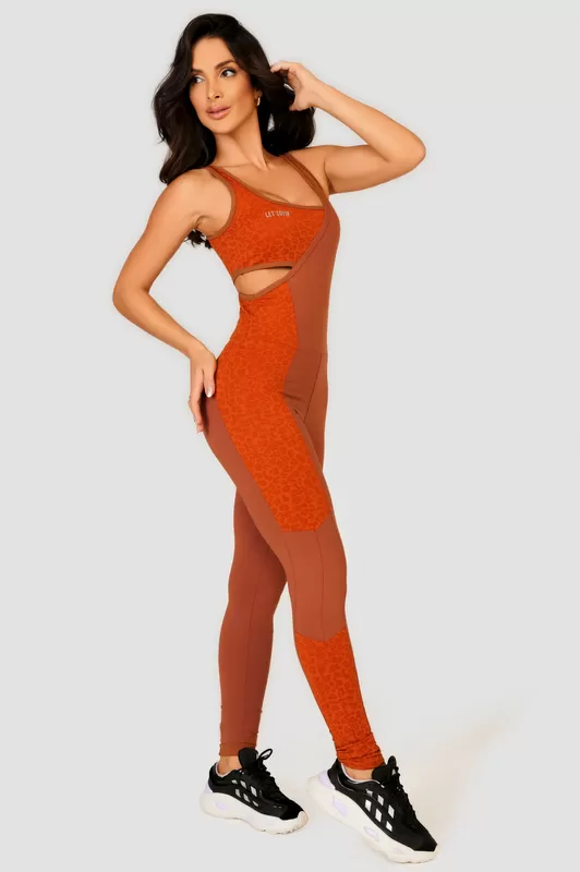 Lets Gym - Wild Ochre Jumpsuit - 2508OC Lets Gym - Wild Ochre Jumpsuit - 2508OC