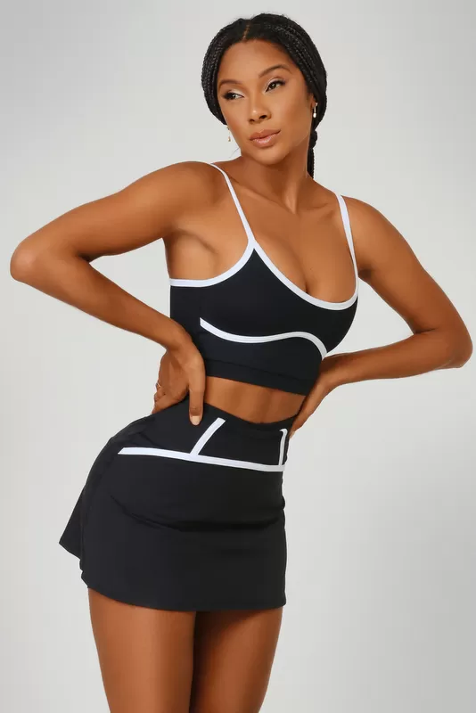 Lets Gym - Black Preppy Top - 2541PT Lets Gym - Black Preppy Top - 2541PT