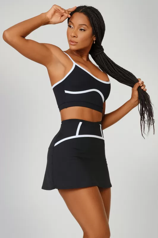 Lets Gym - Black Preppy Top - 2541PT Lets Gym - Black Preppy Top - 2541PT