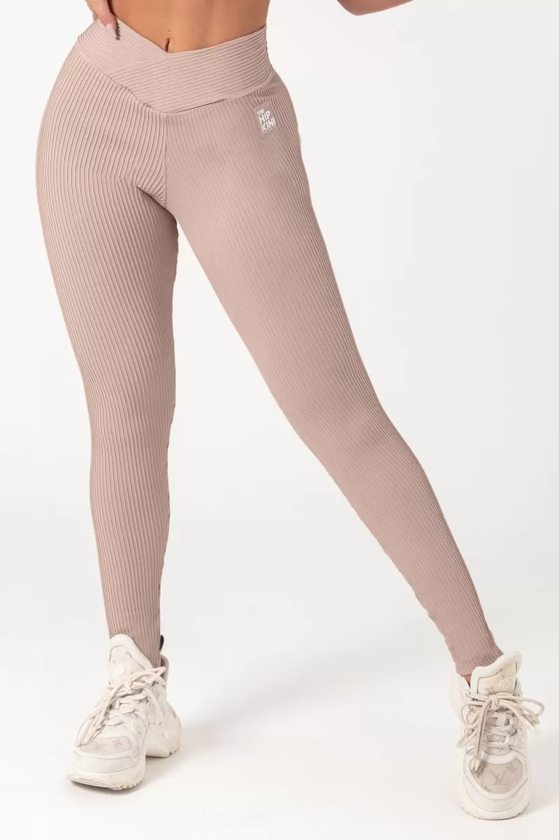 Hipkini - Movement Nude Ribbed Leggings - 33330702 Hipkini - Movement Nude Ribbed Leggings - 33330702