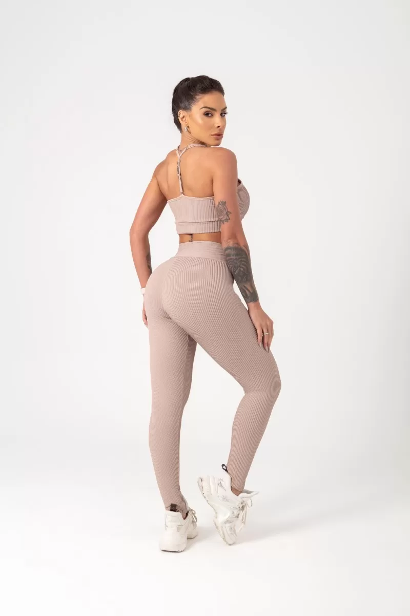Hipkini - Movement Nude Ribbed Leggings - 33330702 Hipkini - Movement Nude Ribbed Leggings - 33330702