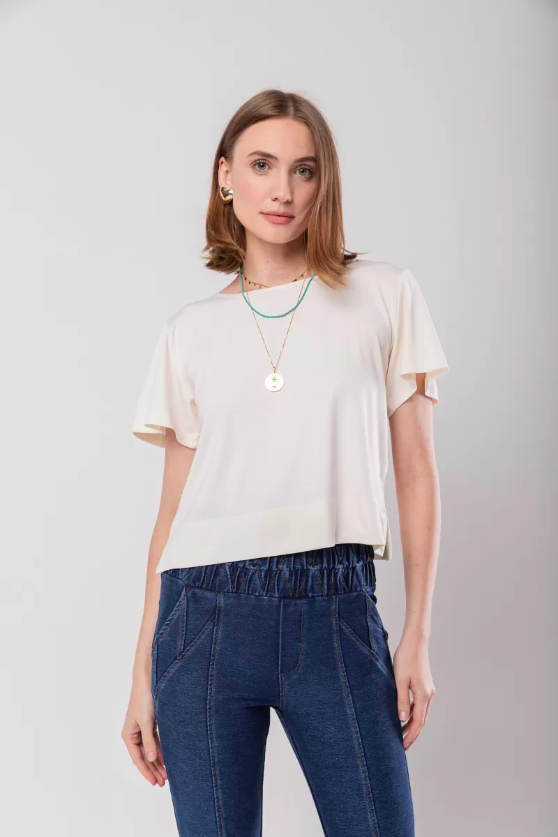 Hidrogênio - OFF-WHITE SHORT MG SQUARE BLOUSE - 20095018