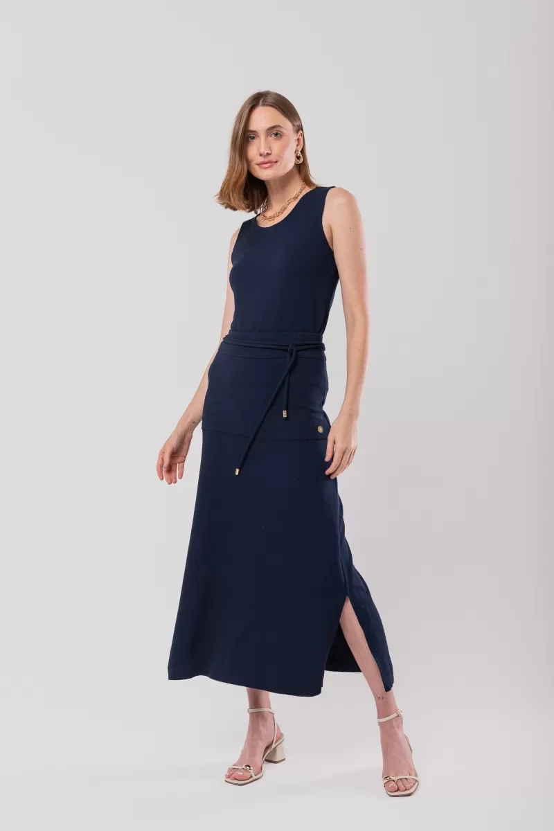 Hidrogênio - NAVY CREPE KNIT TANK TOP - 20166004 Hidrogênio - NAVY CREPE KNIT TANK TOP - 20166004