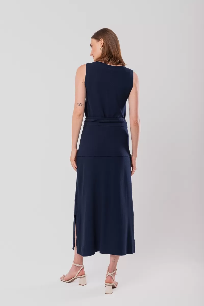 Hidrogênio - NAVY CREPE KNIT TANK TOP - 20166004 Hidrogênio - NAVY CREPE KNIT TANK TOP - 20166004