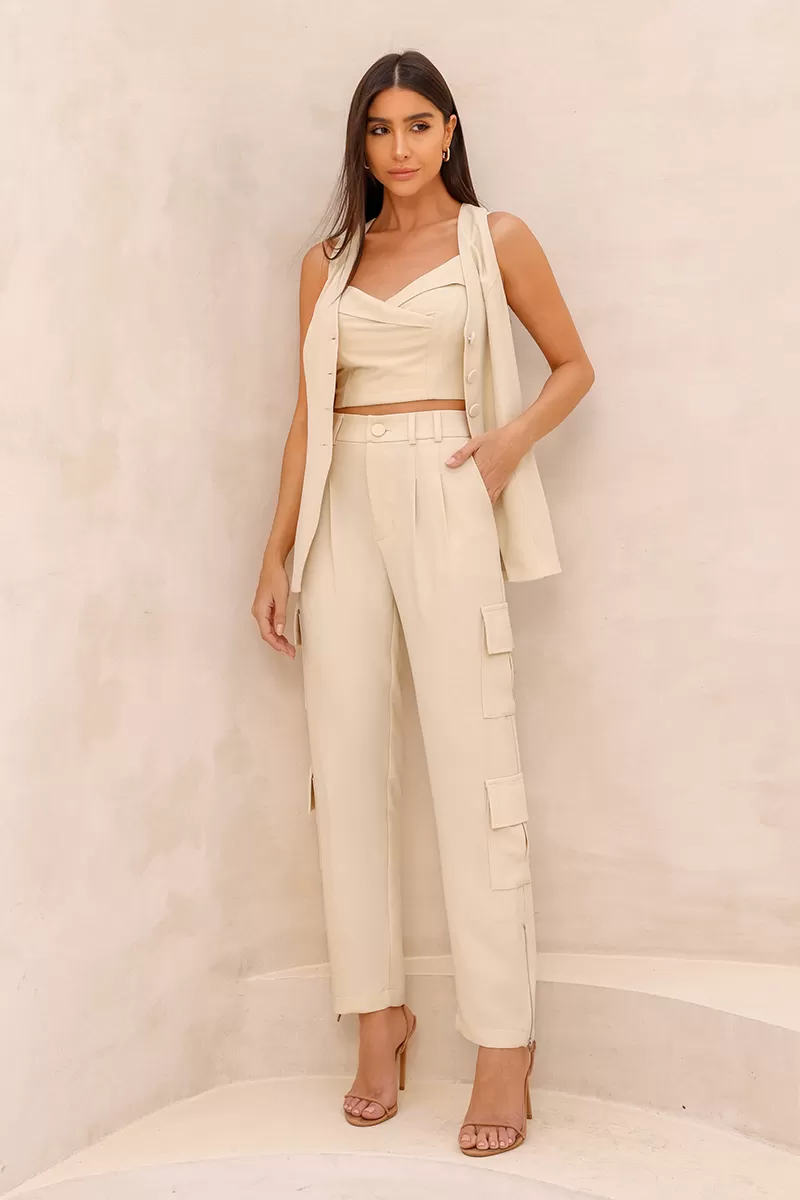 Dot Clothing - Vest Dot Clothing Kira Alfaiataria Off White - 2451OFF Dot Clothing - Vest Dot Clothing Kira Alfaiataria Off White - 2451OFF